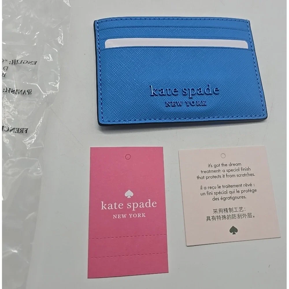 Kate Spade New York Cameron Monotone Small Slim Card Holder Oceanside‎